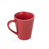 Large Ceramic Coffee Mug Set Of 2 - Red Rim, 350ml Each | Red Beauty Ceramic Mug - Tea Mug With Glossy Finish | Mug For Coffee - Ceramic Coffee Mug | Stoneware Coffee Cup - Microwave Safe